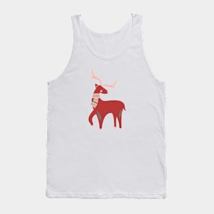 Scandinavian Christmas Reindeer Tank Top